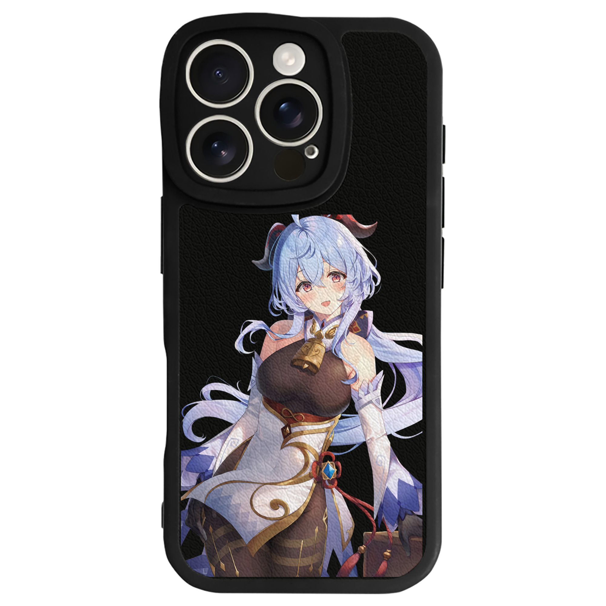 げんし神 甘雨 かんう genshin Ganyu 【iPhone 16シリーズ対応】シリコンスマホケース（レザー調） 材質：シリコン